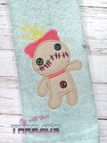 DIGITAL DOWNLOAD Voodoo Doll Applique Set 4 SIZES INCLUDED