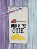 DIGITAL DOWNLOAD Fold In The Cheese Design Set 4 Sizes SKETCH AND APPLIQUE OPTIONS INCLUDED