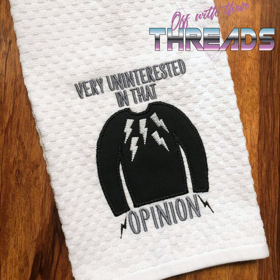 DIGITAL DOWNLOAD 4 Sizes Included Schitt's Creek Applique Very Uninterested In That Opinion