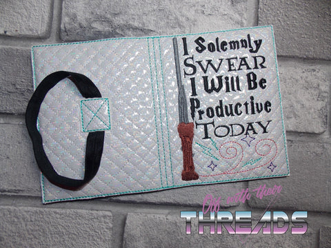 DIGITAL DOWNLOAD I Solemnly Swear I Will Be Productive Today A6 Notebook Cover Holder