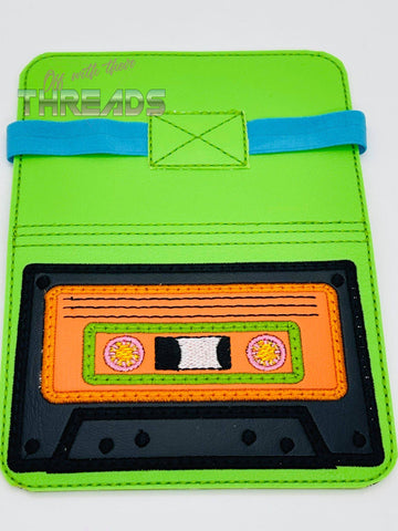 DIGITAL DOWNLOAD Applique Cassette Tape Mini Comp Notebook Cover Holder