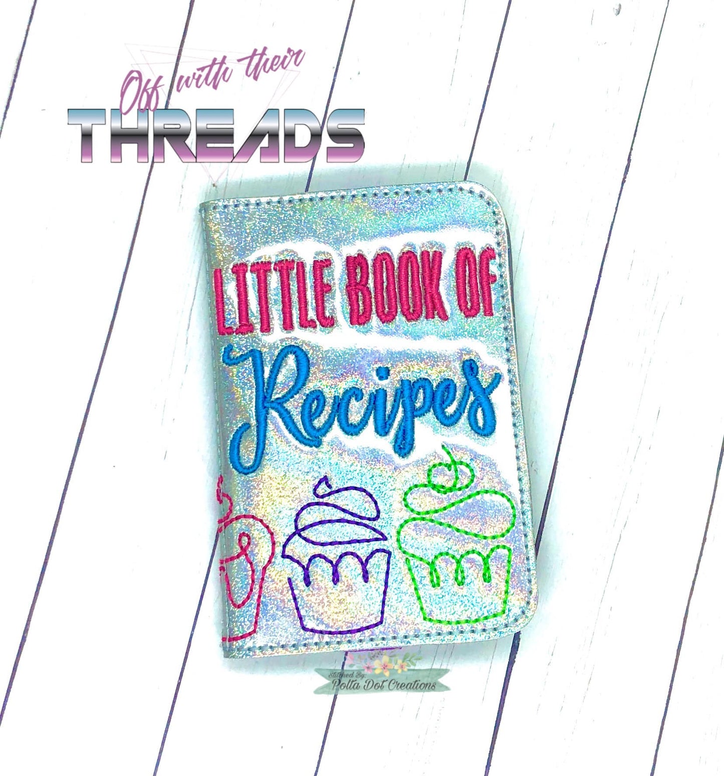 DIGITAL DOWNLOAD Little Book Of Recipes Cupcakes Mini Comp Notebook Cover Holder