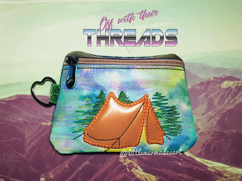 DIGITAL DOWNLOAD The Great Outdoors Camping Clutch Zipper Bag Lined and Unlined Tent