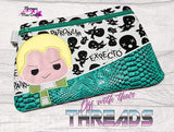 DIGITAL DOWNLOAD Applique Blonde Wizard Boy Clutch Zipper Bag Lined and Unlined