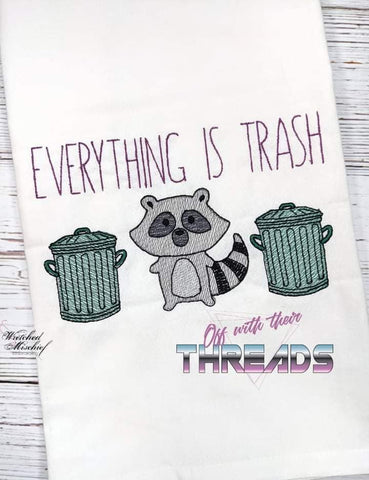 DIGITAL DOWNLOAD Everything Is Trash Sketchy Raccoon 5 SIZES INCLUDED