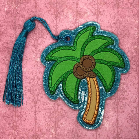 DIGITAL DOWNLOAD Applique Palm Tree Bookmark Ornament Gift Tag