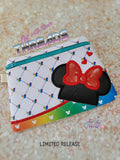 DIGITAL DOWNLOAD Applique Mouse Bow Hat Clutch Zipper Bag Lined and Unlined
