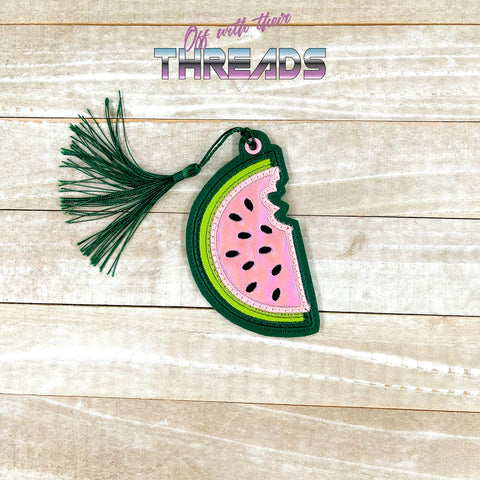 DIGITAL DOWNLOAD Applique Watermelon Ornament Bookmark Gift Tag