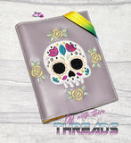 DIGITAL DOWNLOAD Applique Sugar Skull A6 Notebook Holder Cover