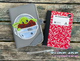 DIGITAL DOWNLOAD Applique Baby Green Pod Mini Comp Notebook Holder Cover
