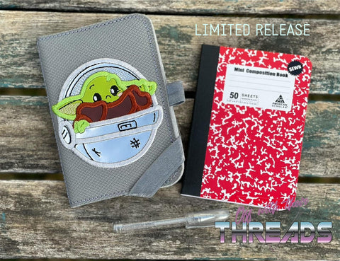 DIGITAL DOWNLOAD Applique Baby Green Pod Mini Comp Notebook Holder Cover