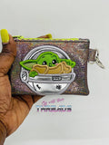 DIGITAL DOWNLOAD Applique Baby Green Pod Top Zip Wallet Set 2 SIZES INCLUDED UNLINED