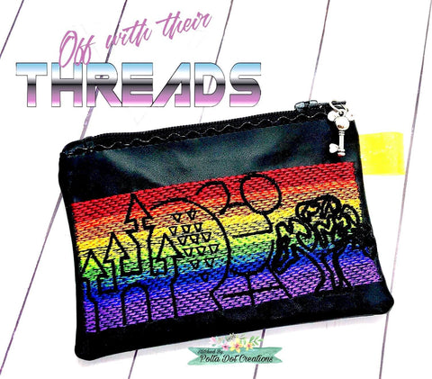 DIGITAL DOWNLOAD Rainbow Adventure Top Zip Wallet Set 2 SIZES INCLUDED UNLINED