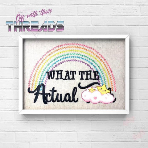 DIGITAL DOWNLOAD What The Actual F Rainbow 4 SIZES INCLUDED