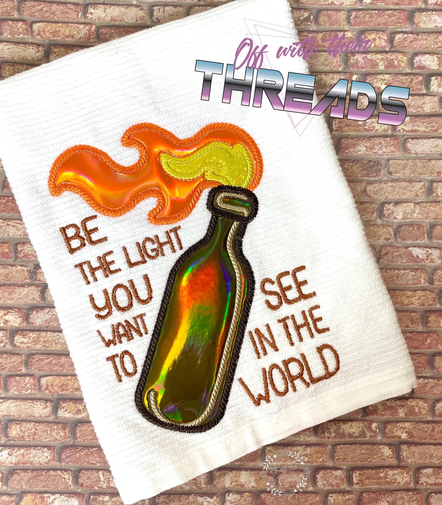 DIGITAL DOWNLOAD Be The Light Dark Humor Applique 4 SIZES INCLUDED