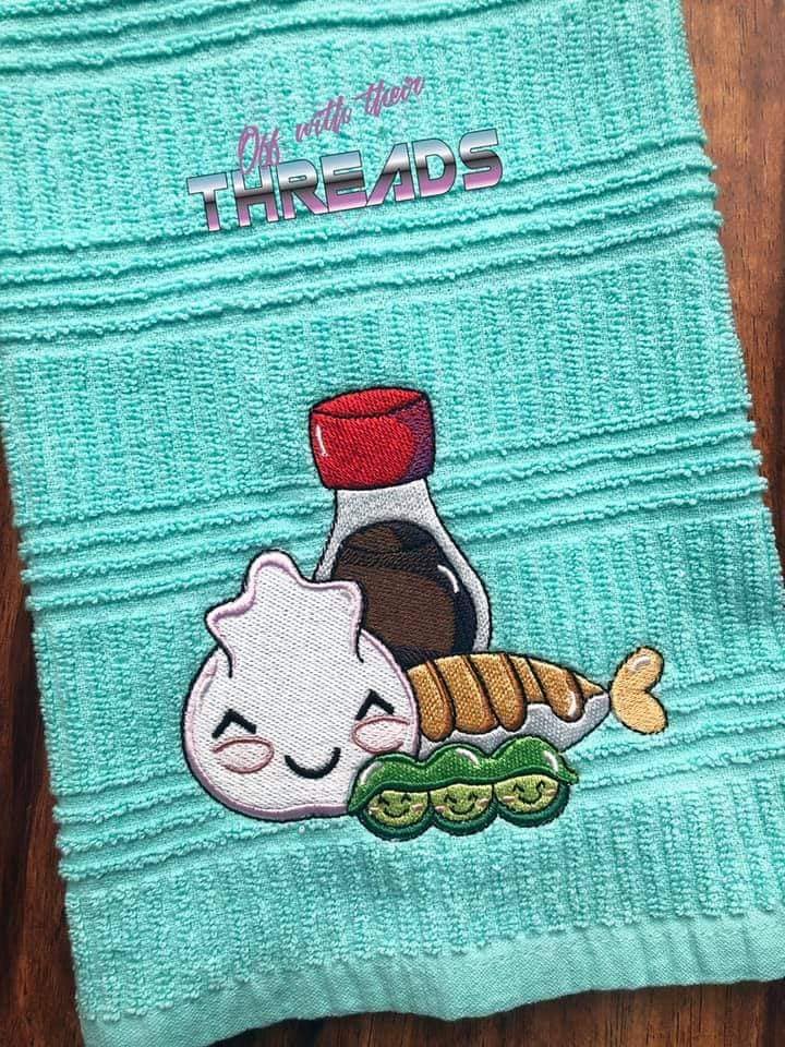 DIGITAL DOWNLOAD Sushi Cuties 4 SIZES INCLUDED