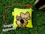 DIGITAL DOWNLOAD 5x5 ITH Applique Yorkie Bum Poo Zipper Bag Lined and Unlined Sketchy Fill