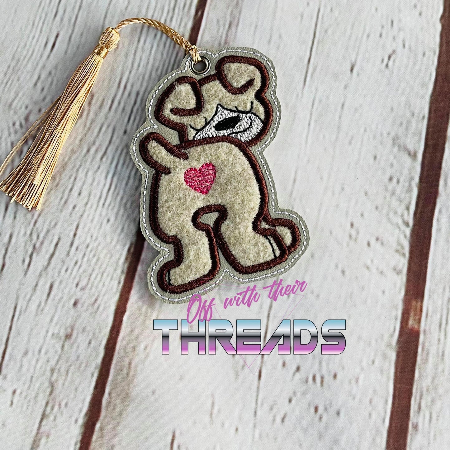DIGITAL DOWNLOAD Applique Boxer Bookmark Gift Tag Ornament