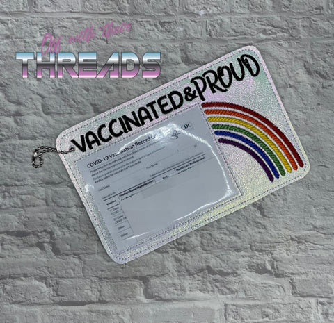 DIGITAL DOWNLOAD 5x7 Pride Vaccination Card Holder ID Gift Card Vaccine 2 SIZES INCLUDED