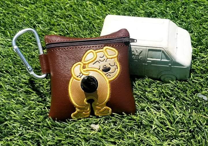DIGITAL DOWNLOAD 5x5 ITH Applique Shar-Pei Bum Poo Zipper Bag Lined and Unlined