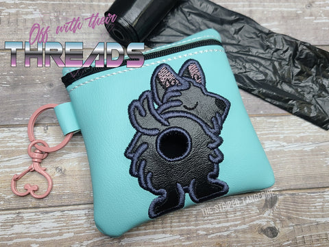 DIGITAL DOWNLOAD 5x5 ITH Scottish Terrier Dog Poo Zipper Bag Lined and Unlined