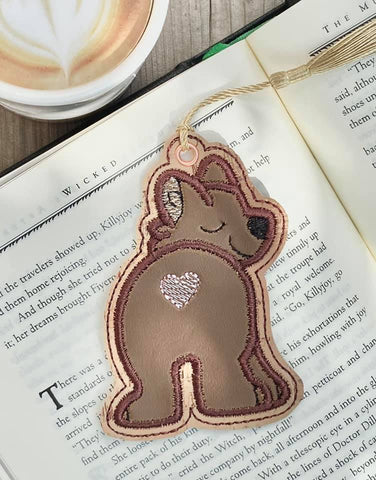 DIGITAL DOWNLOAD Applique Bear Bookmark Gift Tag Ornament