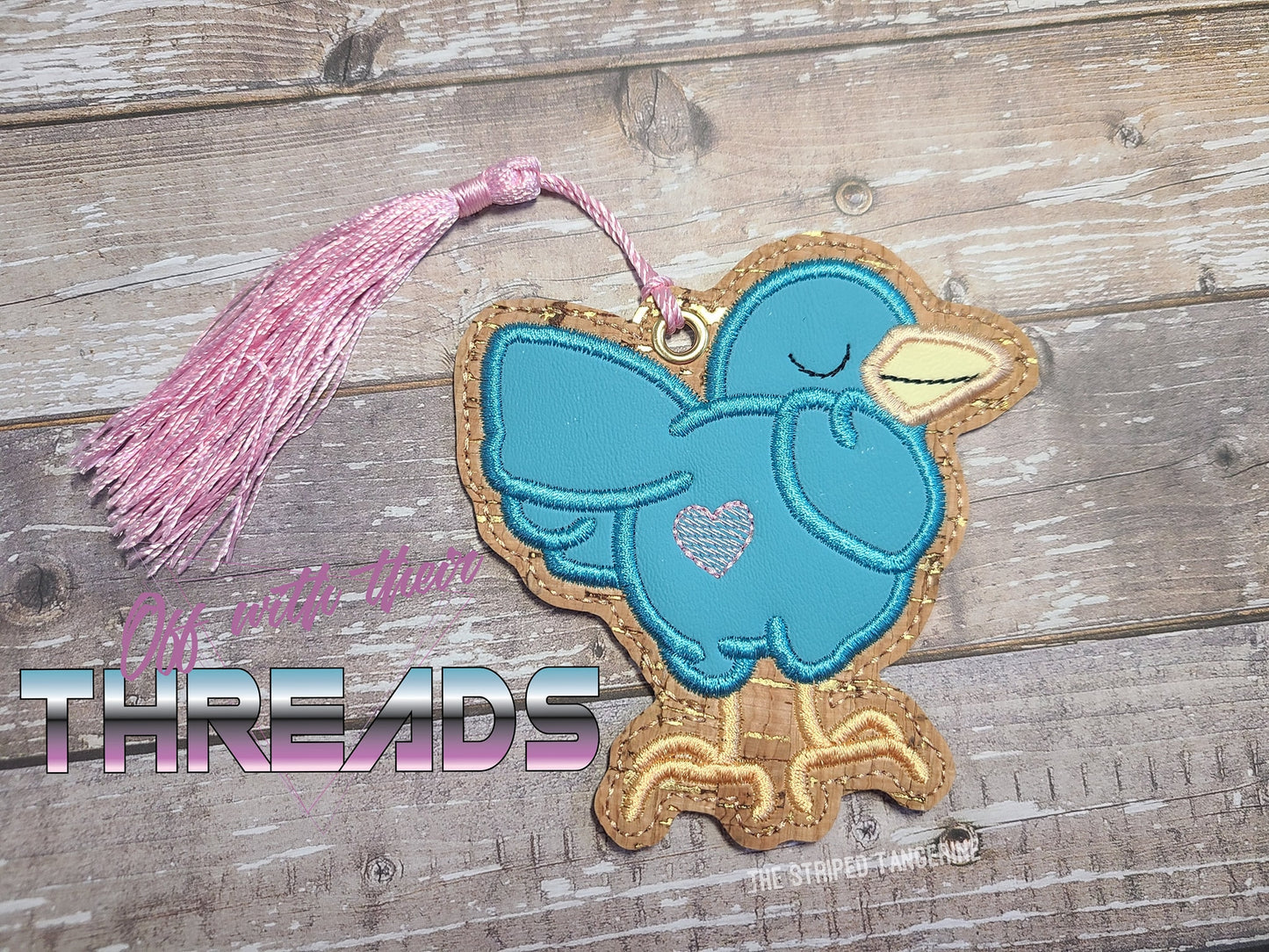 DIGITAL DOWNLOAD Applique Song Bird Bookmark Gift Tag Ornament