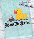DIGITAL DOWNLOAD Release The Quacken Rubber Duck Applique 3 SIZES INCLUDED