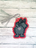 DIGITAL DOWNLOAD Applique Scottish Terrier Bookmark Gift Tag Ornament