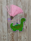 DIGITAL DOWNLOAD Applique Loch Ness Monster Bookmark Ornament Gift Tag