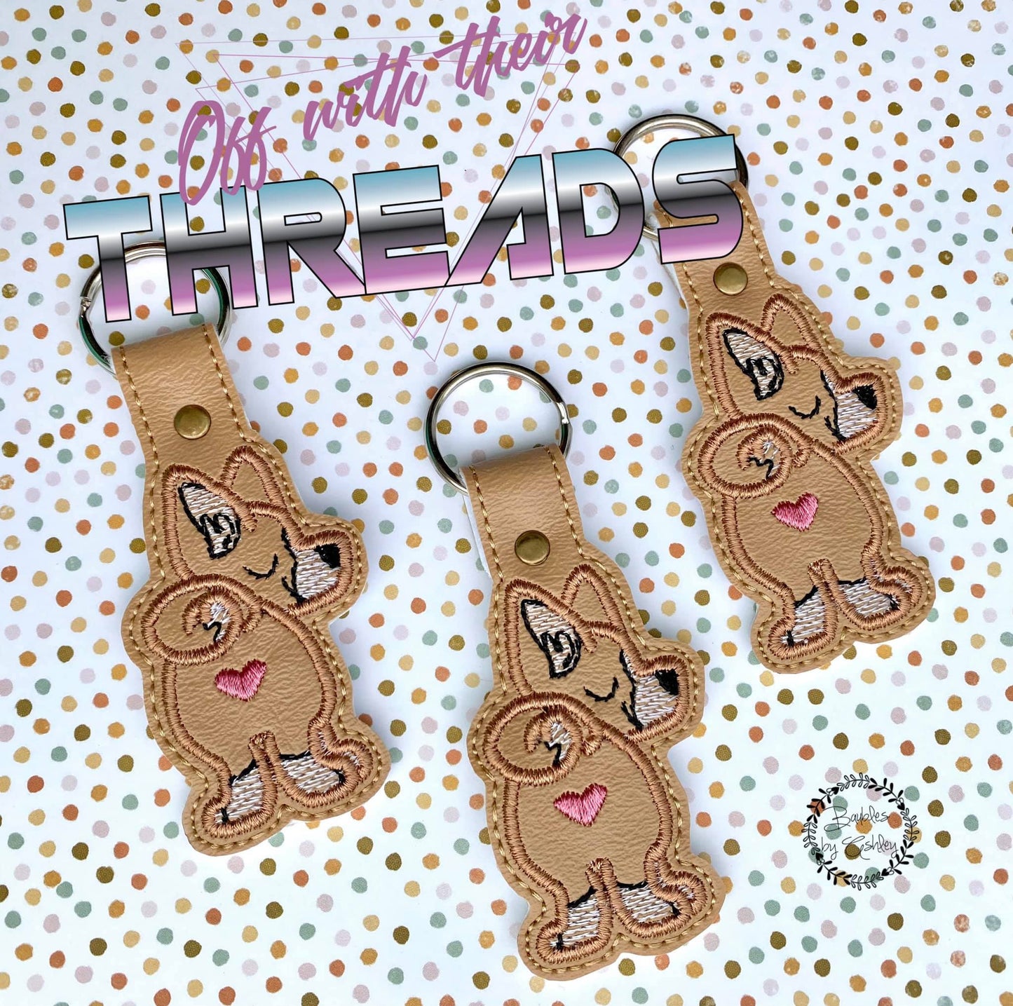 DIGITAL DOWNLOAD Basenji Bum Snap Tab Key Chain