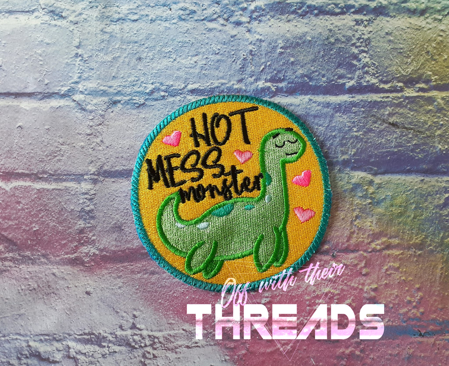 DIGITAL DOWNLOAD Hot Mess Monster Loch Ness Nessie Patch 3 SIZES INCLUDED