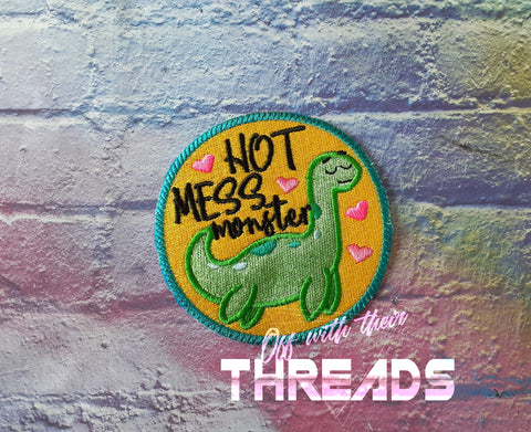 DIGITAL DOWNLOAD Hot Mess Monster Loch Ness Nessie Patch 2 SIZES INCLUDED