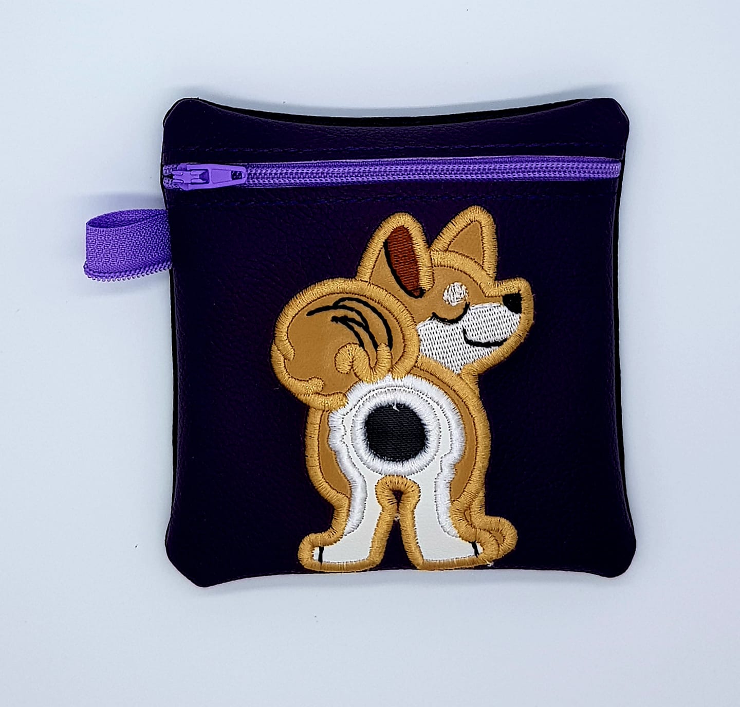 DIGITAL DOWNLOAD 5x5 Applique Shiba Inu Poo Bag ITH Zipper Bag