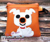 DIGITAL DOWNLOAD 5x5 ITH Applique Ghost Dog Poo Zipper Bag Lined and Unlined