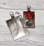 DIGITAL DOWNLOAD 5x7 Plague Pass Vaccination Card Holder ID Gift Card Vaccine 2 SIZES Eyelet and Snap Tab Options