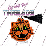 DIGITAL DOWNLOAD Cat O Lantern Halloween Bookmark Gift Tag Ornament