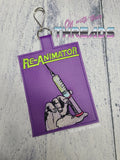 DIGITAL DOWNLOAD 5x7 Re-Animator Vaccination Card Holder ID Gift Card Vaccine 2 SIZES Eyelet and Snap Tab Options