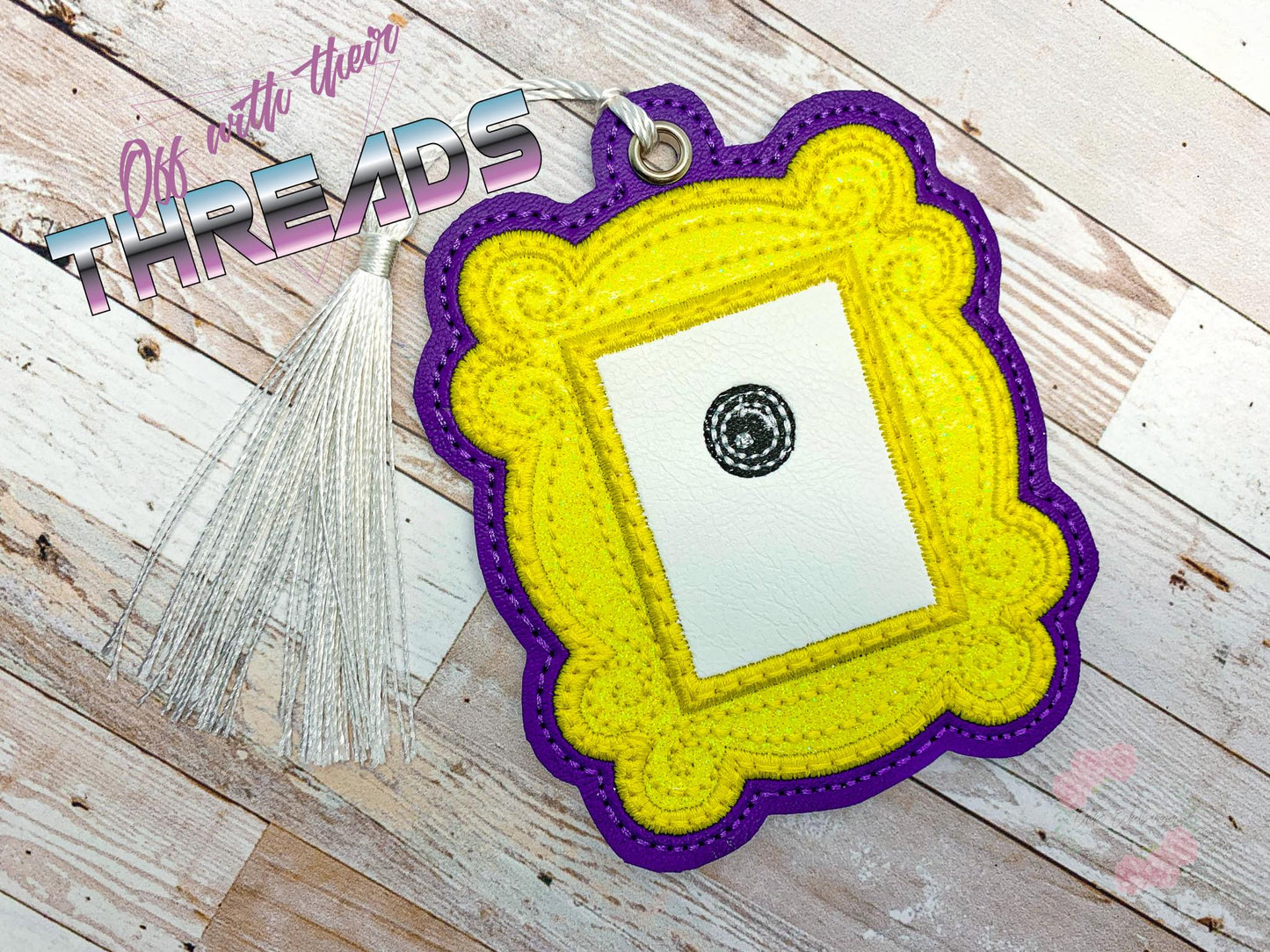 DIGITAL DOWNLOAD Applique Picture Frame Bookmark Gift Tag Ornament