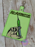 DIGITAL DOWNLOAD 5x7 Re-Animator Vaccination Card Holder ID Gift Card Vaccine 2 SIZES Eyelet and Snap Tab Options