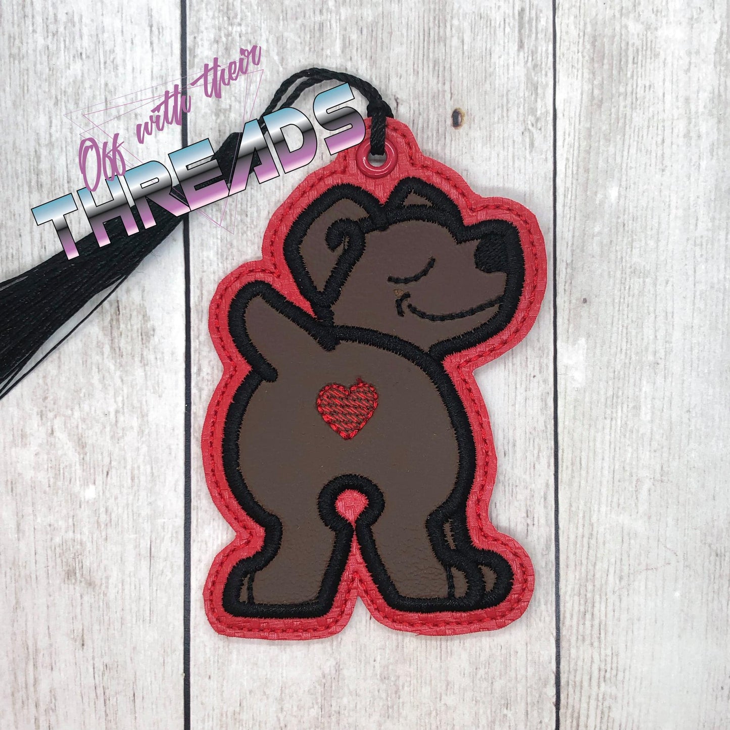 DIGITAL DOWNLOAD Applique Cane Corso Bookmark Ornament Gift Tag