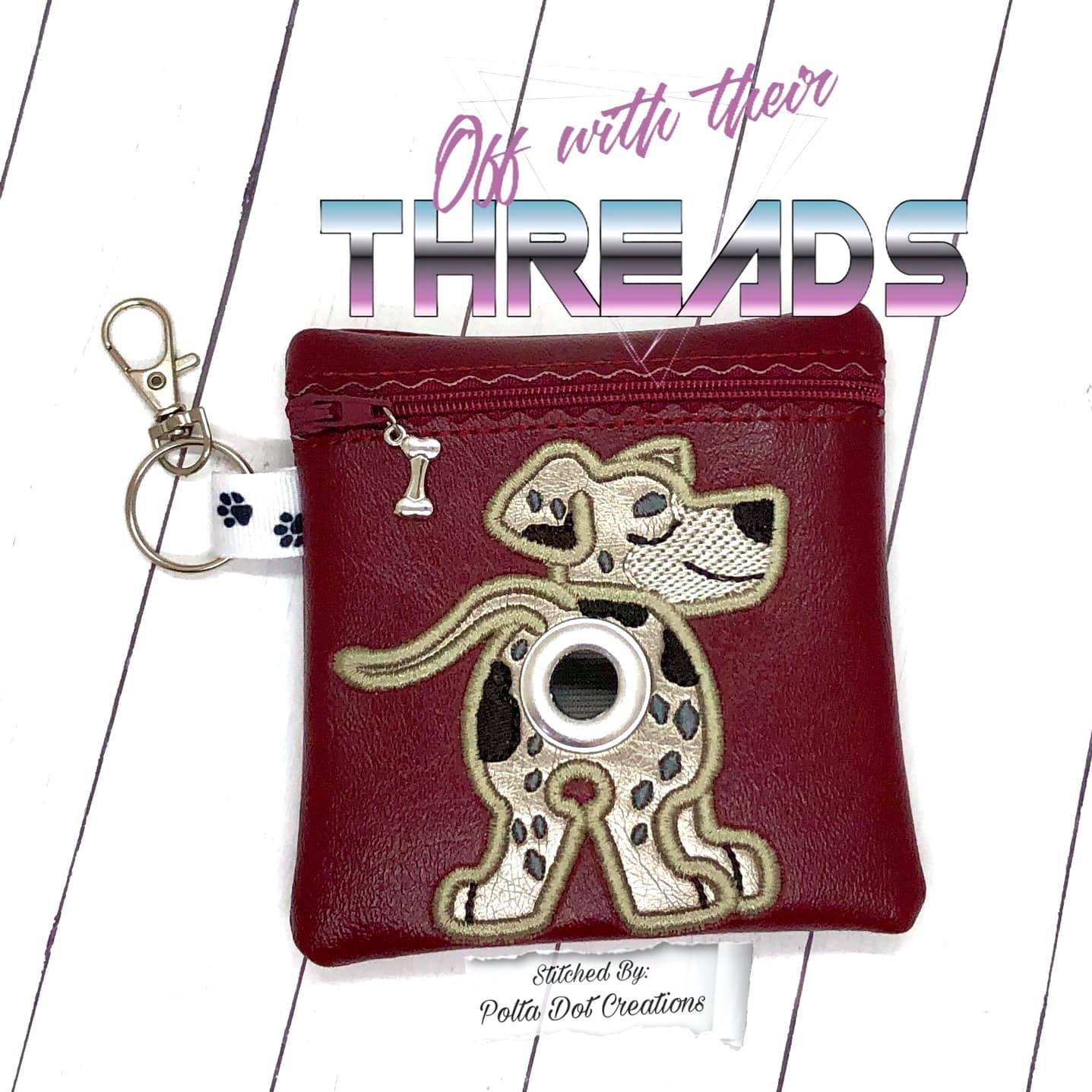 DIGITAL DOWNLOAD 5x5 Applique Catahoula Poo Bag ITH Zipper Bag