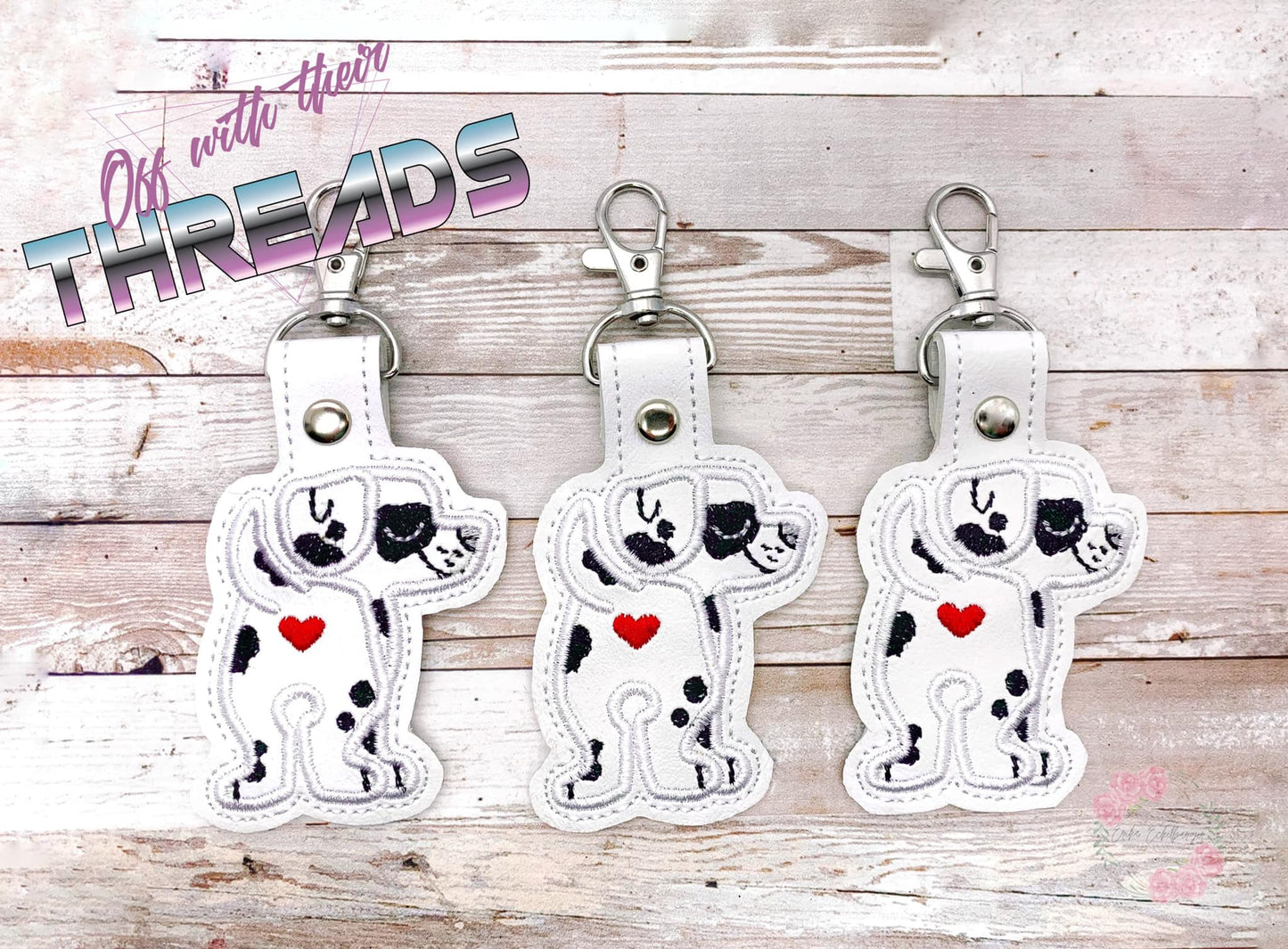DIGITAL DOWNLOAD Dalmatian Snap Tab Key Chain