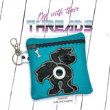DIGITAL DOWNLOAD 5x5 Applique Irish Wolfhound Poo Bag ITH Zipper Bag