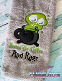 DIGITAL DOWNLOAD Coffee and Rage Applique 4 SIZES INCLUDED
