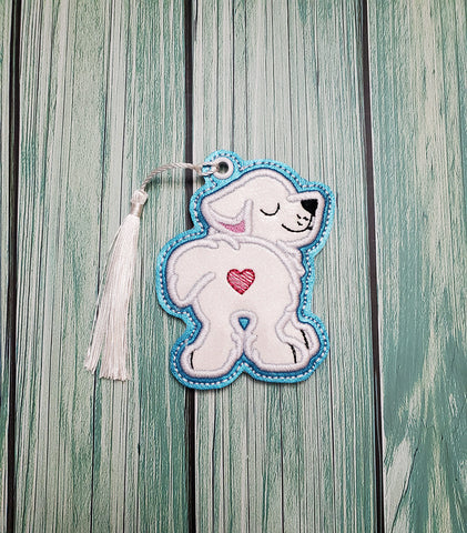 DIGITAL DOWNLOAD Great Pyrenees Applique Bookmark Gift Tag Ornament