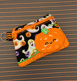 DIGITAL DOWNLOAD Applique Pumpkin Clutch Zipper Bag Lined and Unlined