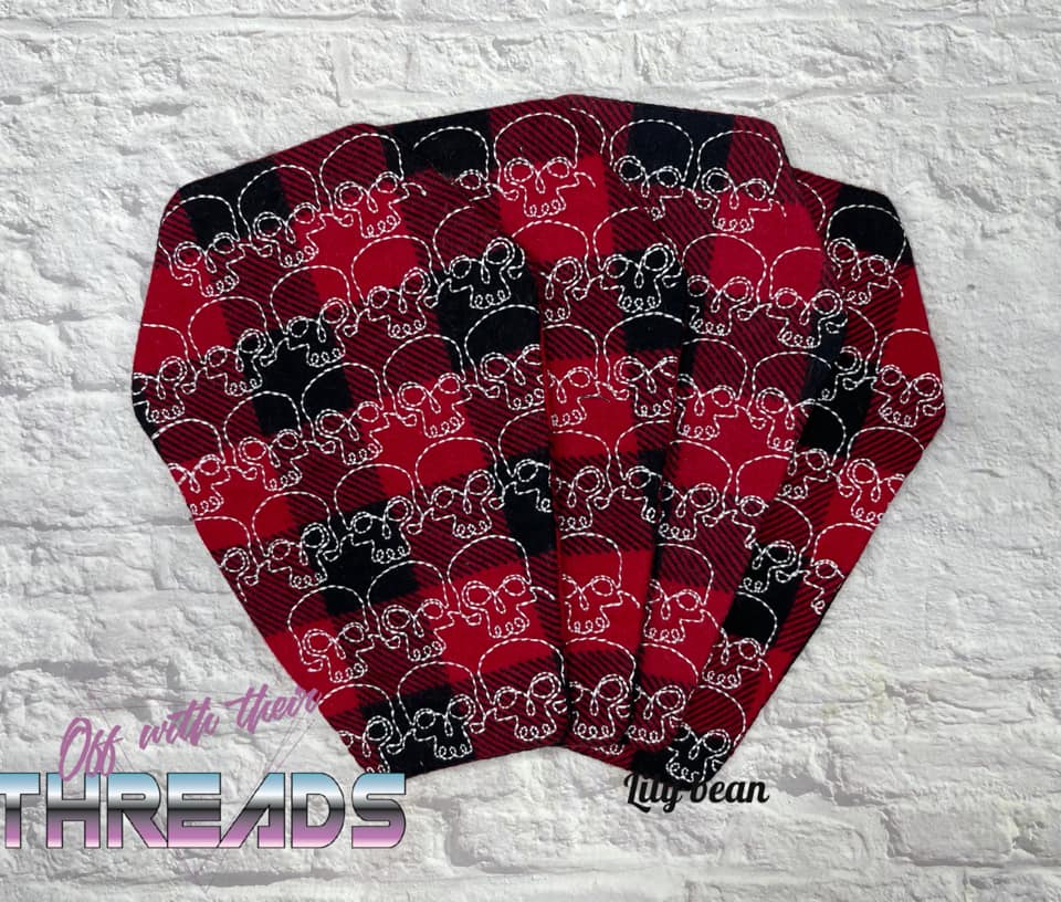 DIGITAL DOWNLOAD Coffin Shape Quilted Mug Rug Snack Mat Set 4 SIZES INCLUDED Coaster