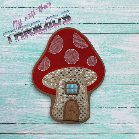 DIGITAL DOWNLOAD Applique Toadstool Mushroom Shaped Quilted Mug Rug Snack Mat Set 4 SIZES INCLUDED INCLUDES BOTH TURN HOLE AND ENVELOPE FINISHES