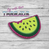 DIGITAL DOWNLOAD Applique Watermelon Shaped Quilted Mug Rug Snack Mat Set 5 SIZES INCLUDED INCLUDES BOTH TURN HOLE AND ENVELOPE FINISHES
